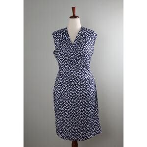 TANGO MANGO $129 Smooth Stretch Printed Surplice Casual Dress Size Large